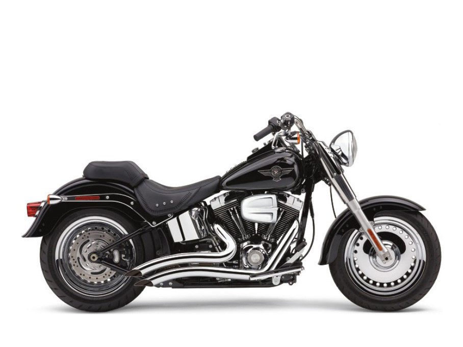 Cobra Speedster Short Swept Exhaust – Chrome. Fits Softail 1986-2017