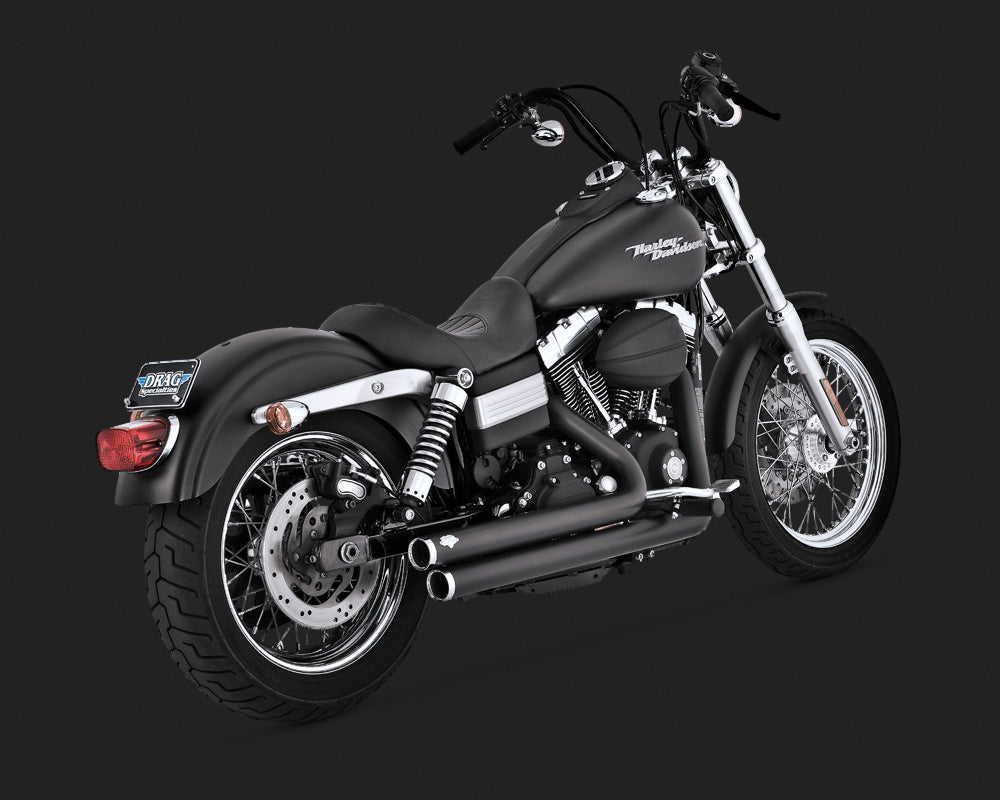 Vance & Hines BIGSHOT STAGGERED Black DYNA 2006 - 2017