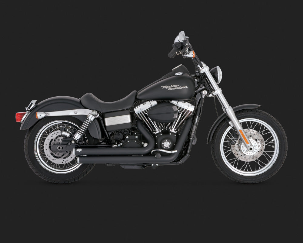 Vance & Hines BIGSHOT STAGGERED Black DYNA 2006 - 2017