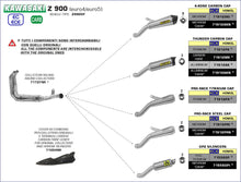 Load image into Gallery viewer, ARROW SILENCER PRO-RACE NICHROM SILVER WITH STEEL END CAP For Kawasaki Z900 2020-2023